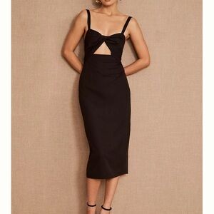 BHLDN Evonna Cut-Out Dress Black Size 6